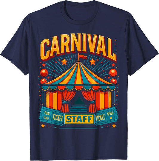 Circus Staff Matching Funny Carnival Staff T-Shirt - T-Shirt | Navy
