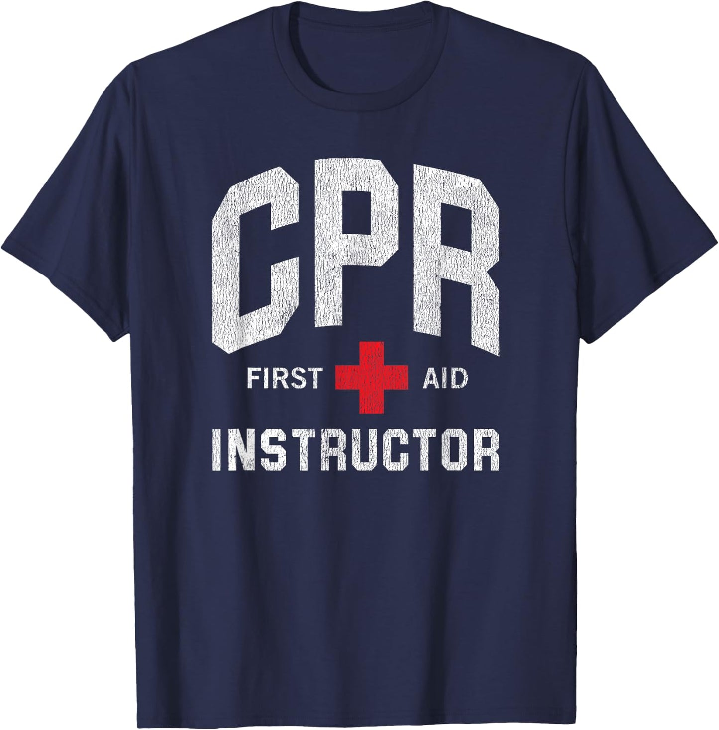 CPR First Aid AED Instructor T-Shirt - T-Shirt | Navy