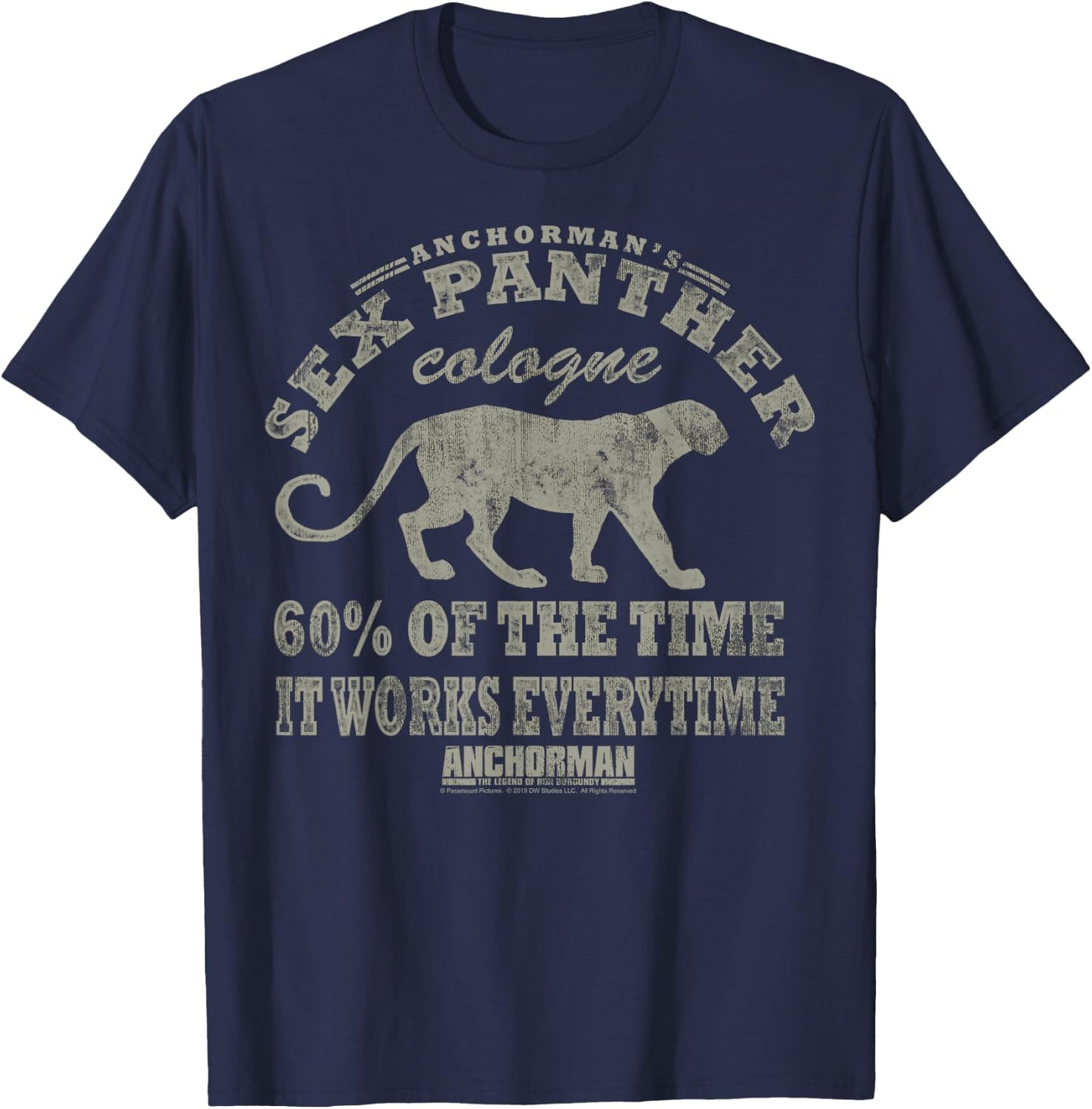 Anchorman Sex Panther Cologne Logo T-Shirt - T-Shirt | Navy