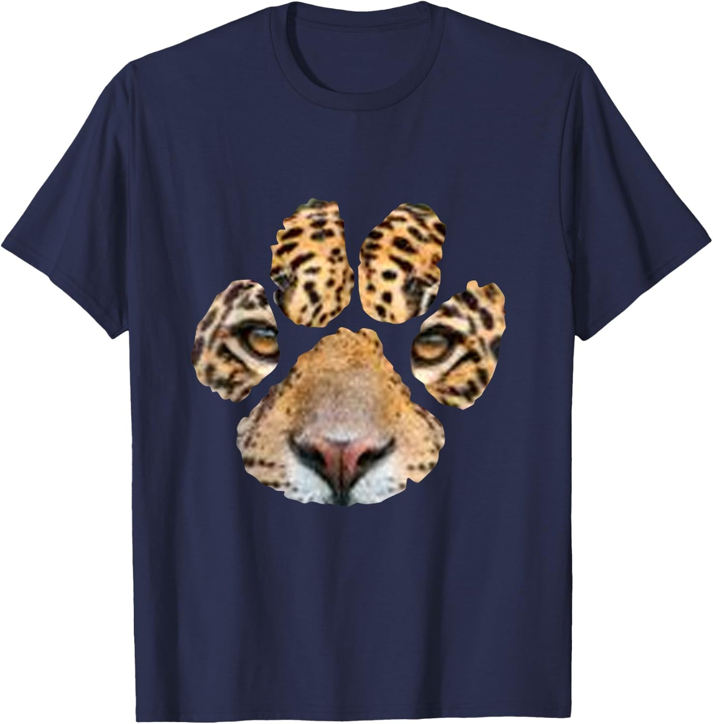 Awesome Jaguar Paw Print - & & Kids T-Shirt - T-Shirt | Navy