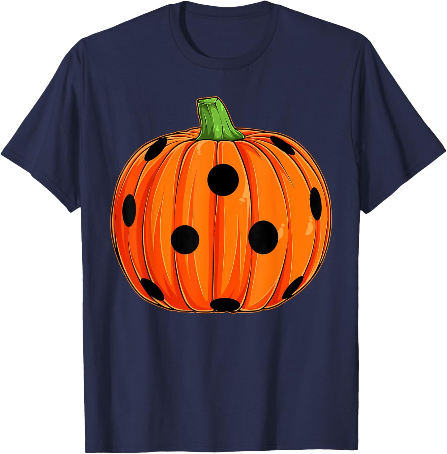 Funny Pickleball Pumpkin Happy Halloween Day Boys Men Women T-Shirt - T-Shirt | Navy