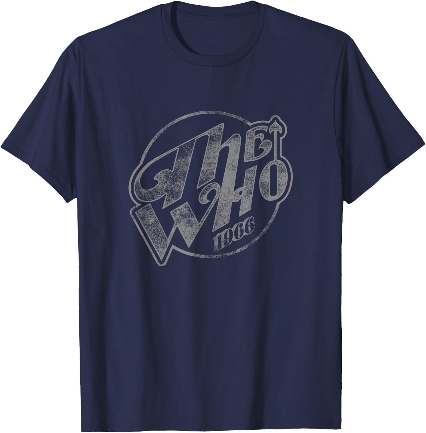 The Who Official Vintage Faded Logo 1966 T-Shirt - T-Shirt | Navy