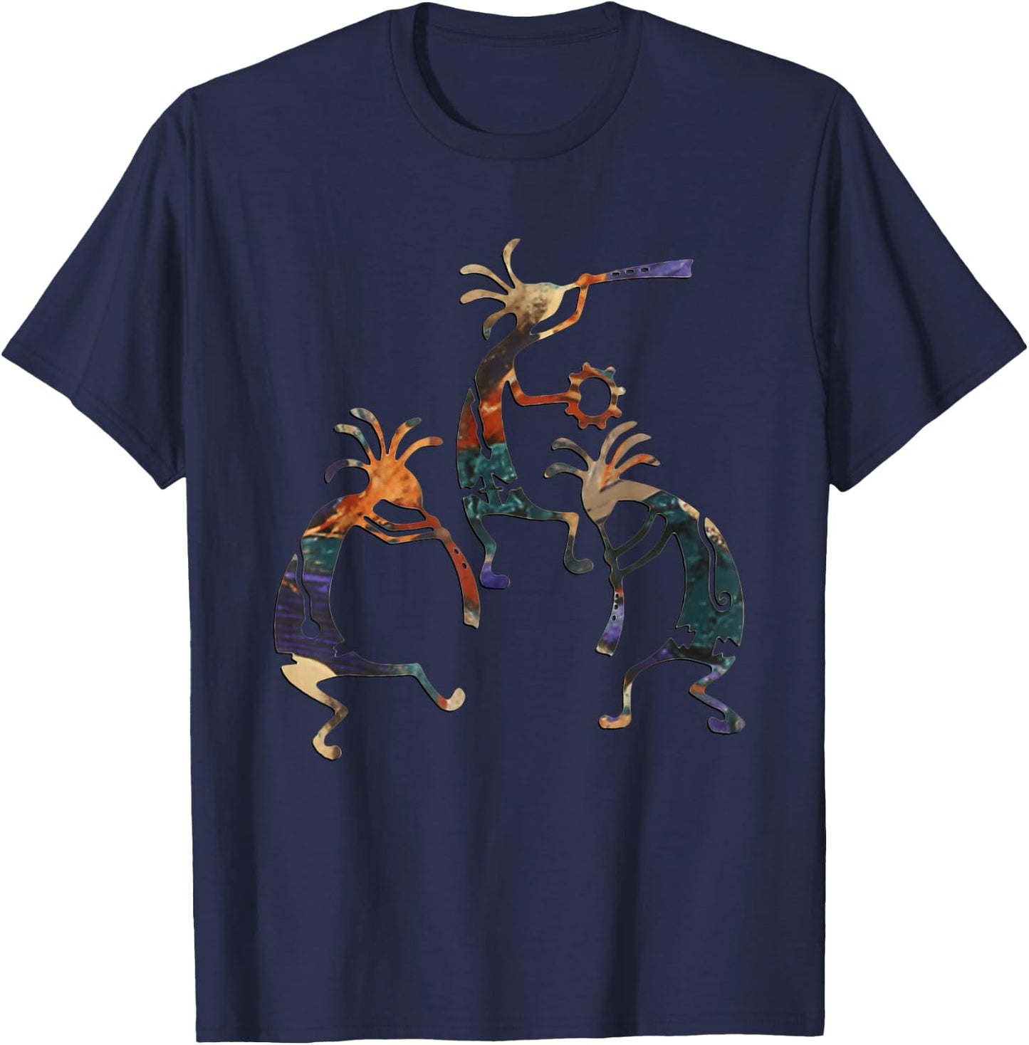 Kokopelli Musican Trio T-Shirt - T-Shirt | Navy
