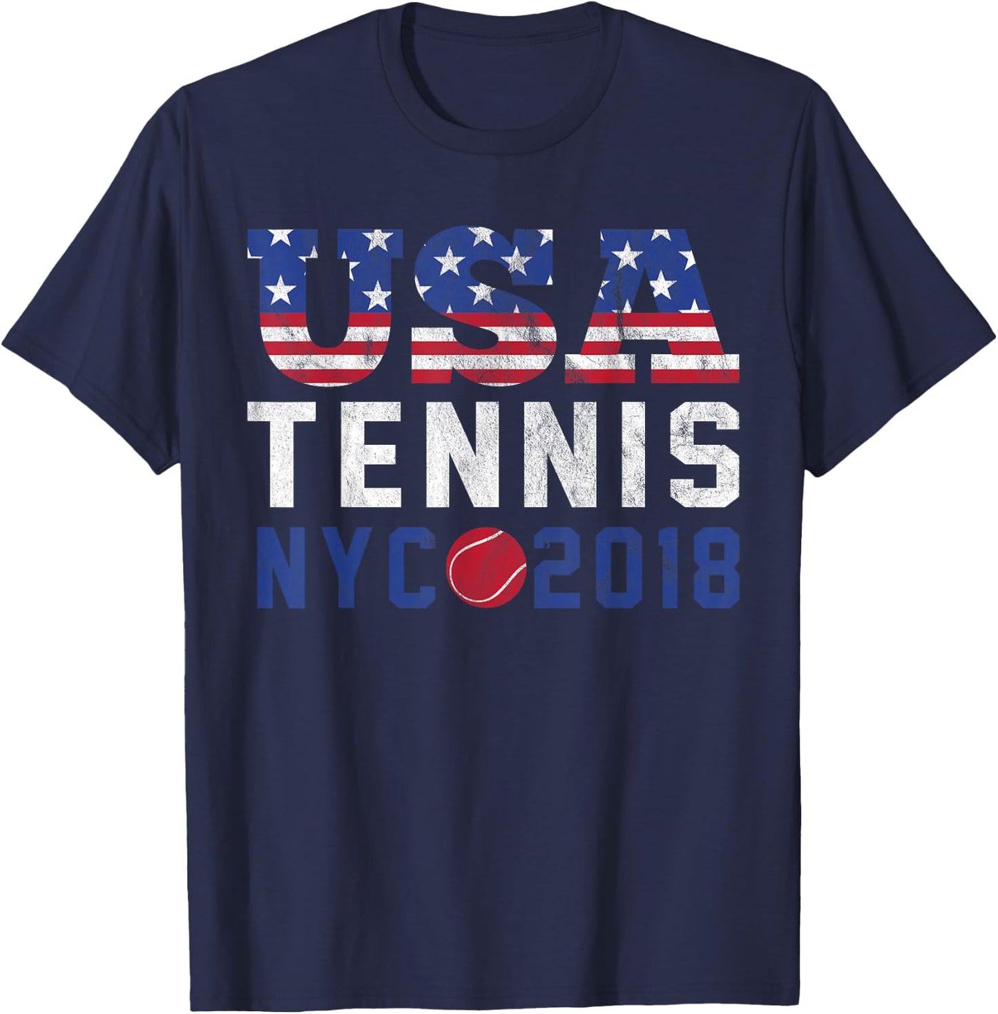 USA Tennis US New York 2018 Open Men Women Kids T-Shirt - T-Shirt | Navy