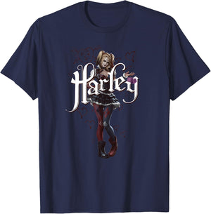 Batman: Arkham Knight Harley Quinn Lover Girl T-Shirt - T-Shirt | Navy