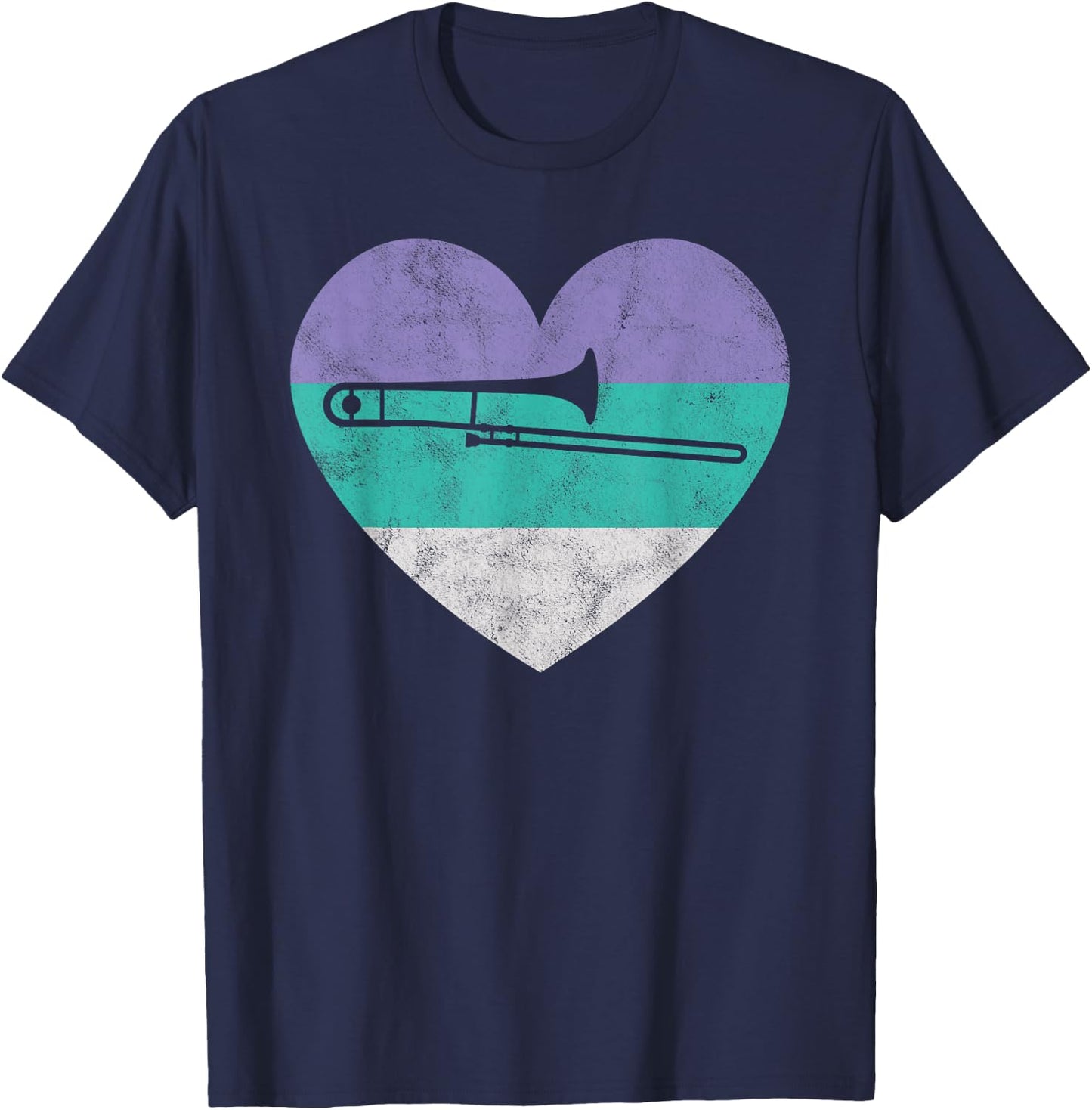 Trombone Gift Teens & Girls Retro Vintage T-Shirt - T-Shirt | Navy