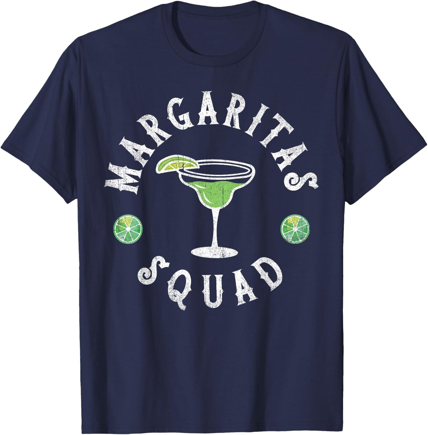 Margarita Squad Funny Cinco de Mayo Men Women Lime Drinking T-Shirt - T-Shirt | Navy