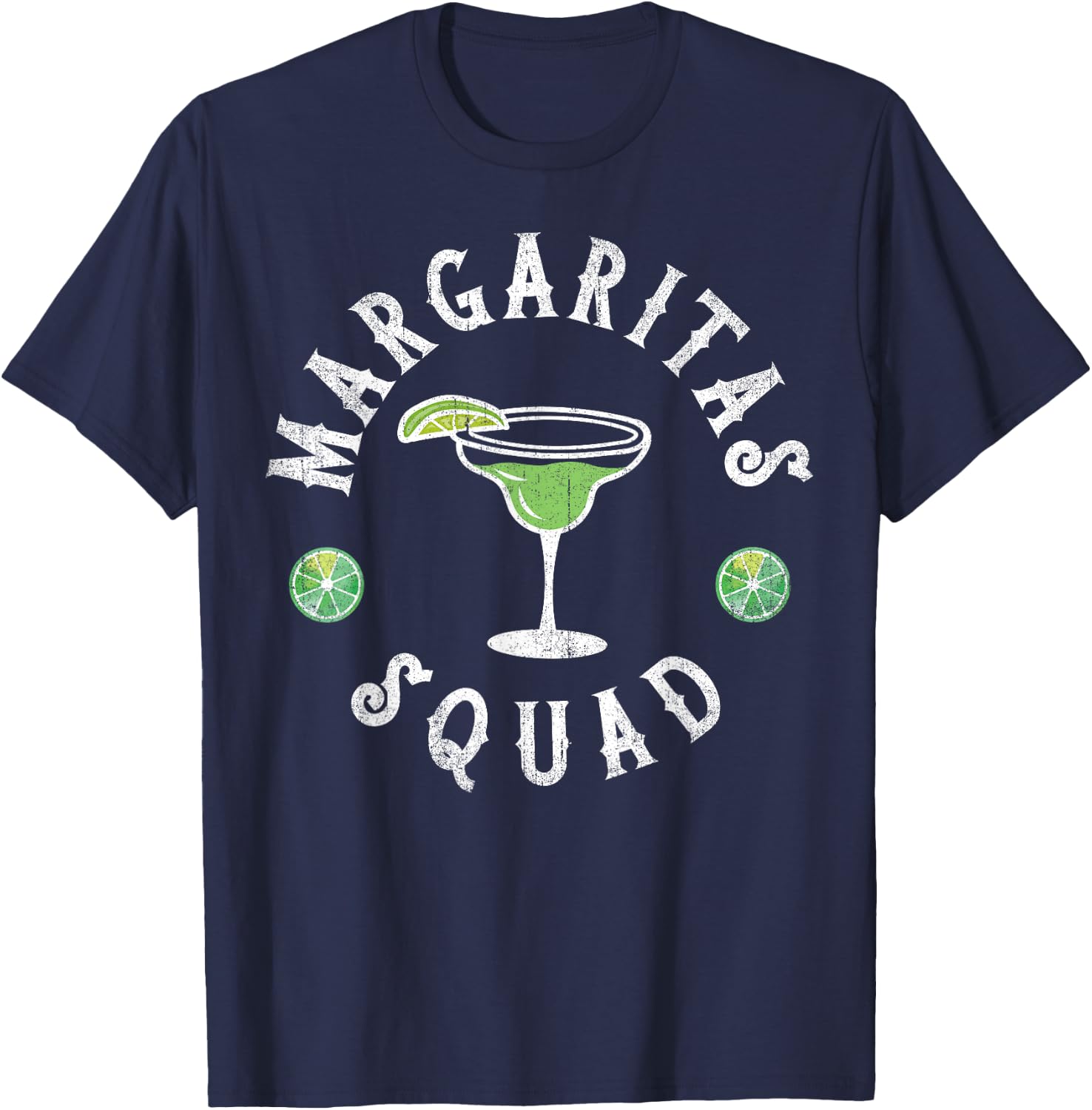 Margarita Squad Funny Cinco de Mayo Men Women Lime Drinking T-Shirt - T-Shirt | Navy