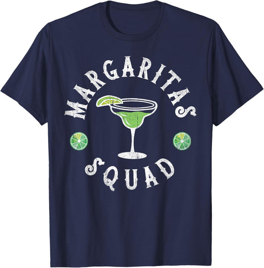 Margarita Squad Funny Cinco de Mayo Men Women Lime Drinking T-Shirt - T-Shirt | Navy