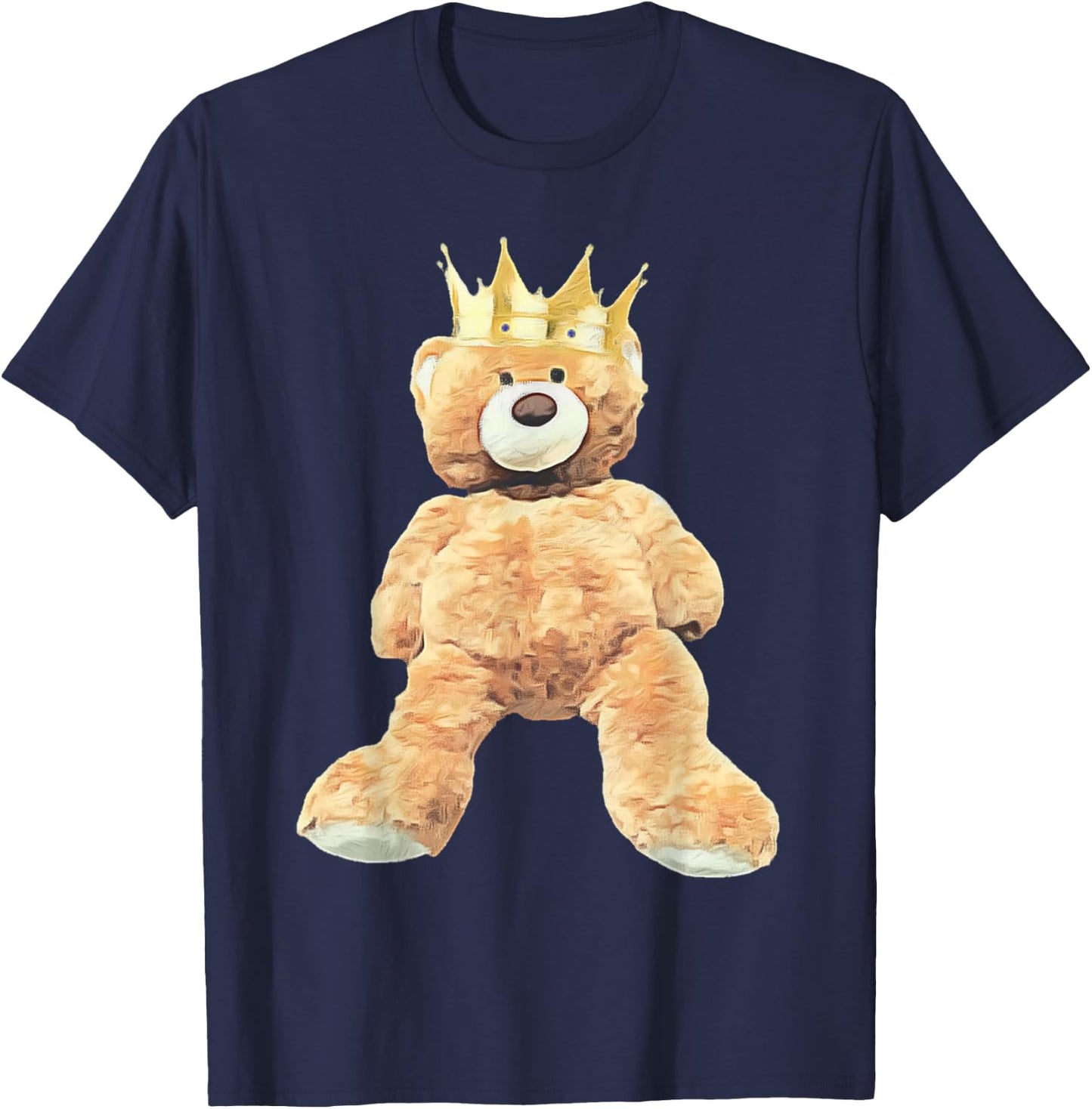 King Crown Teddy Bear T-Shirt - T-Shirt | Navy