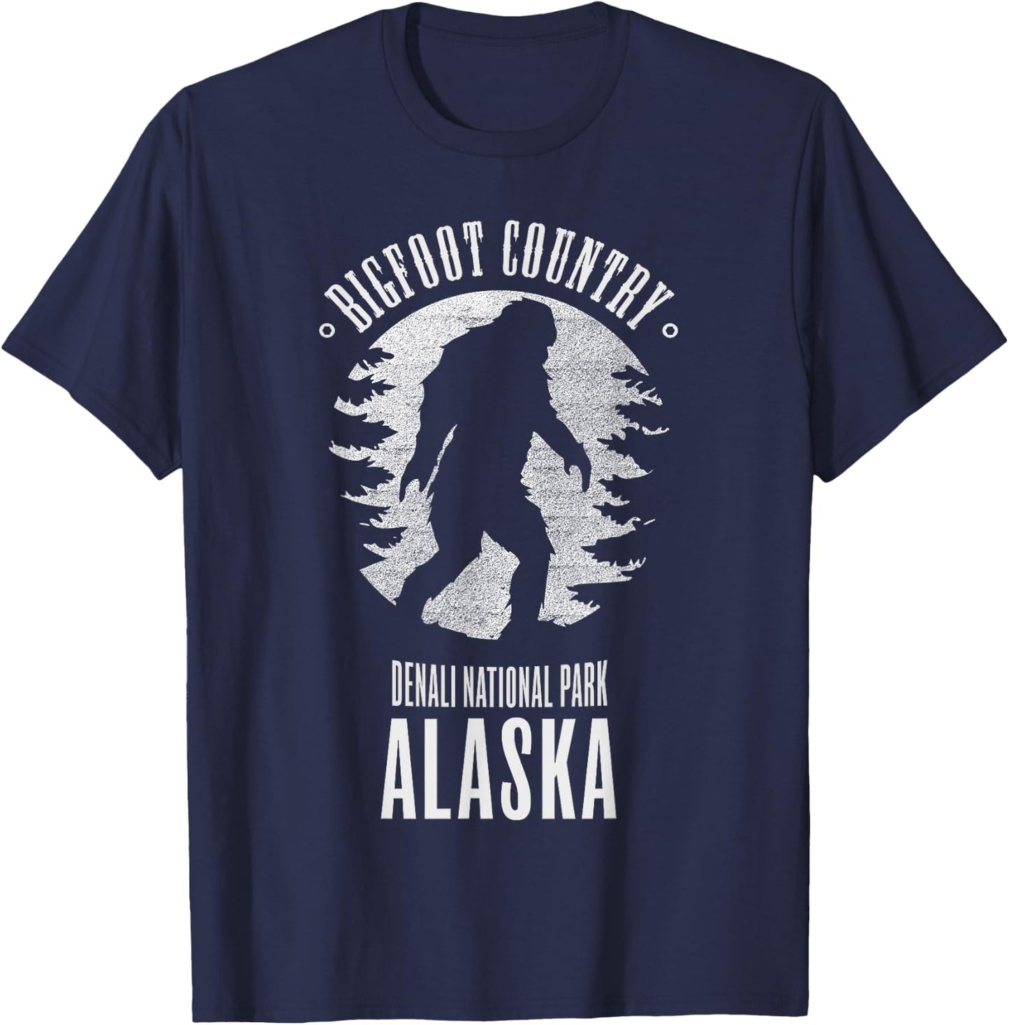 Bigfoot Alaska Denali National Park T Shirt T-Shirt - T-Shirt | Navy