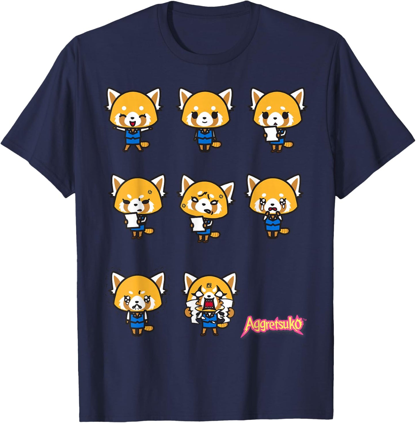 Aggretsuko Current Mood Shirt T-Shirt - T-Shirt | Navy