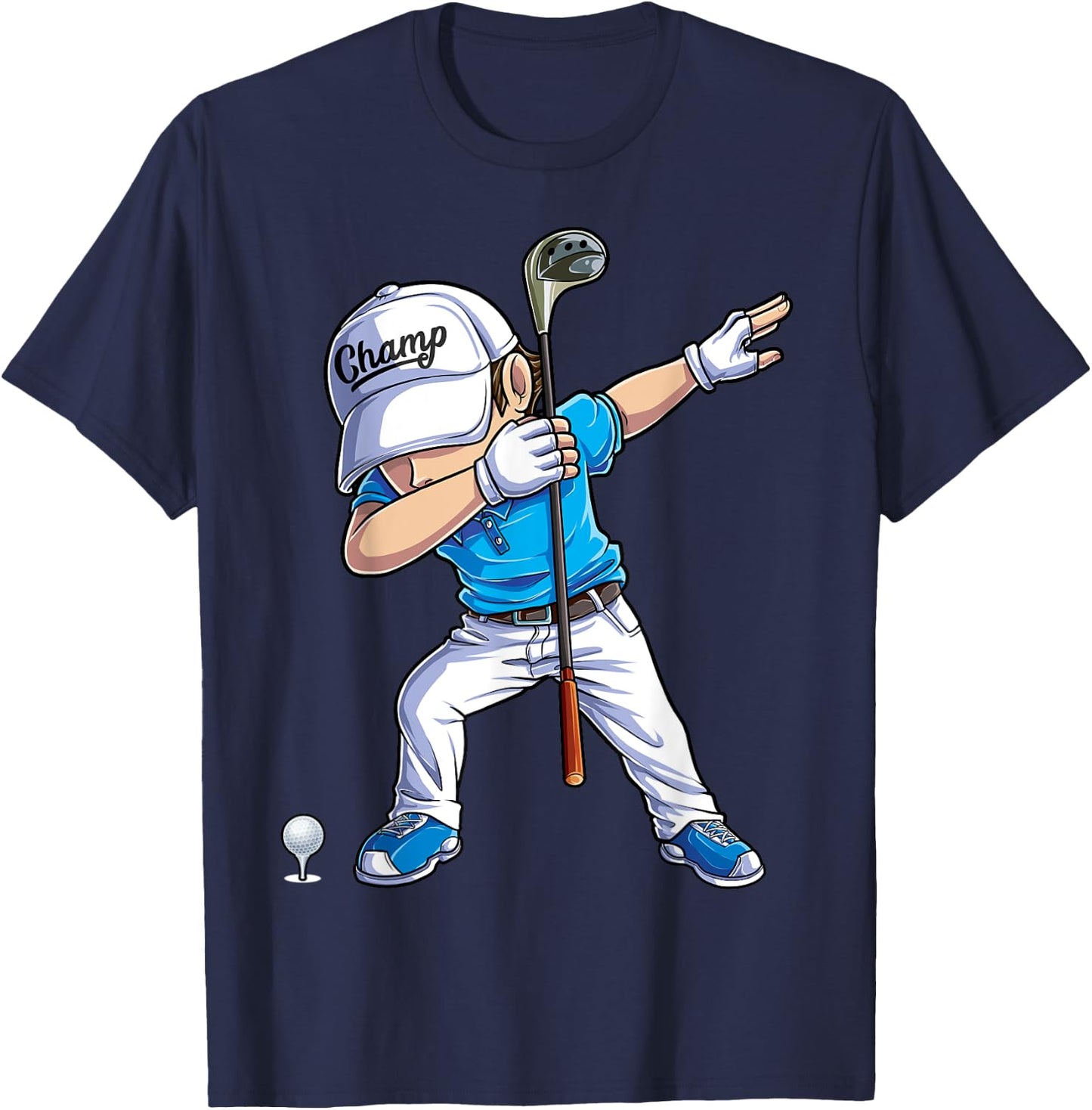 Dabbing Golf Player Golfer Golfing Funny Boys Men Dab Dance Small T-Shirt - T-Shirt | Navy