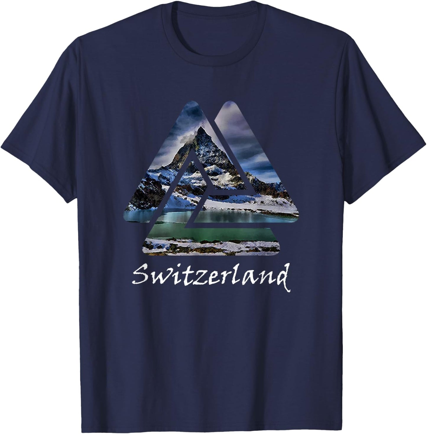 Switzerland Zermatt Matterhorn Mountain T-Shirt - T-Shirt | Navy