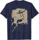 Vintage 90s Cow UFO Abduction Farmer Cow Alien Spaceship T-Shirt - T-Shirt | Navy