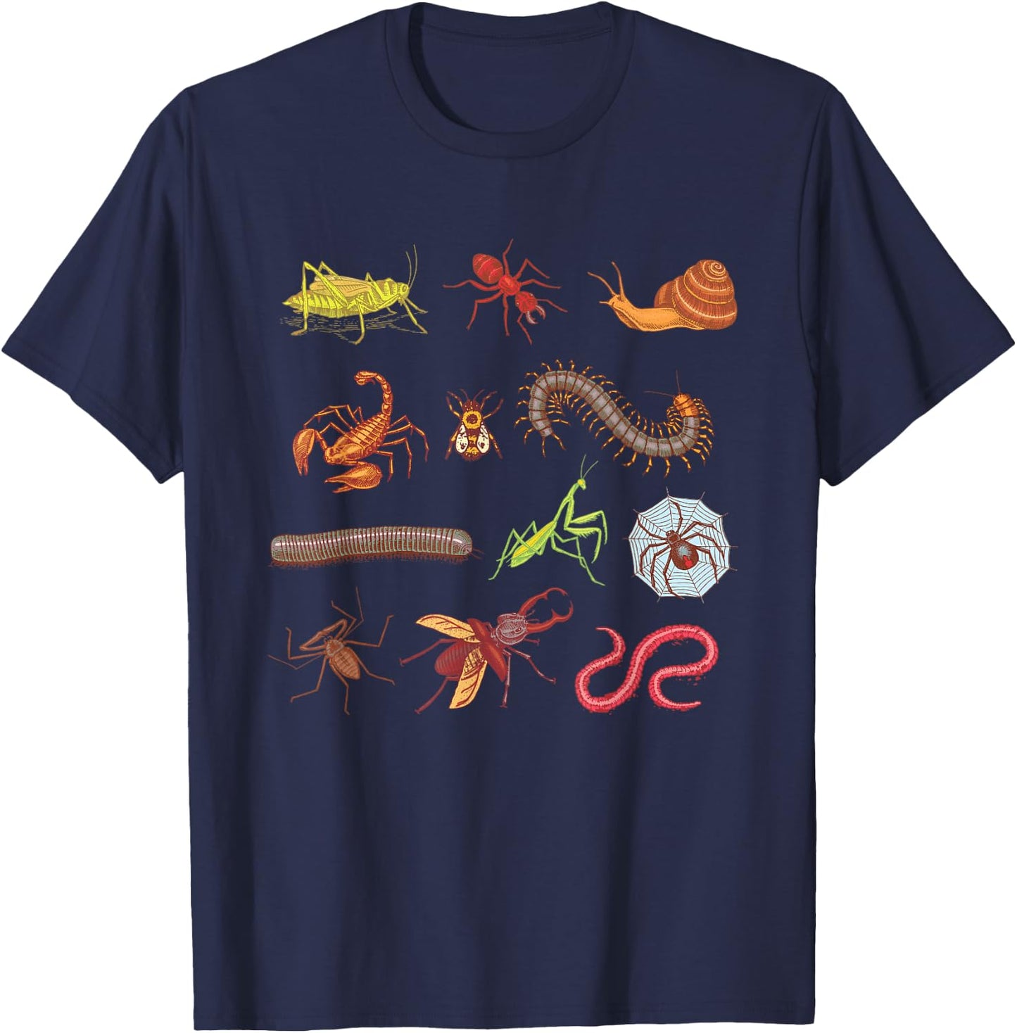 Entomologist Entomology Insects Type of Bugs Gift T-Shirt - T-Shirt | Navy