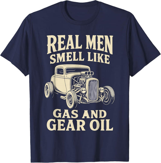 Men Hot Rodder Muscle Car Gear Hot Rod T-Shirt - T-Shirt | Navy
