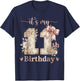 It's My 11th Birthday Girl Coquette Bow Pink 11 Year Old T-Shirt - T-Shirt | Navy