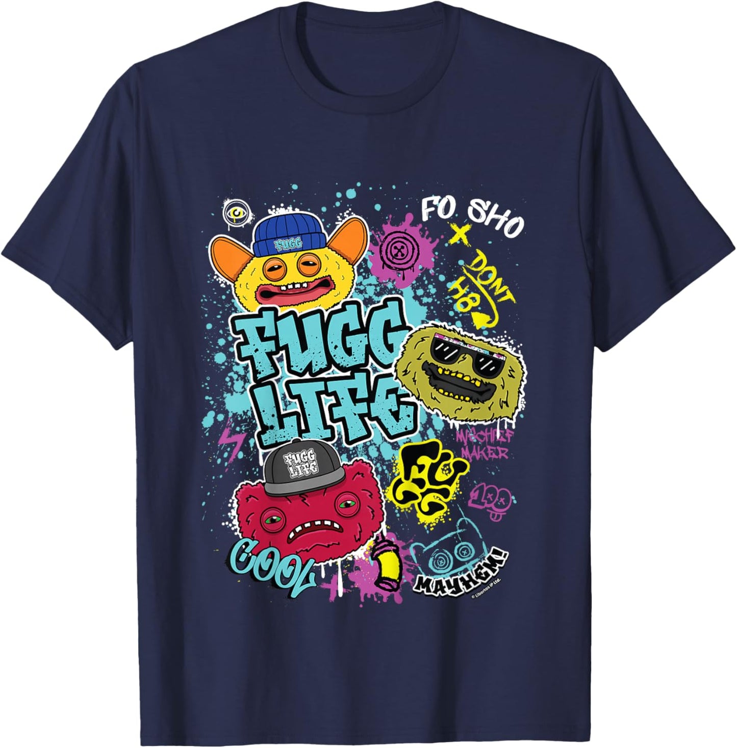 Fugg Life Grin Count Underoo Mcgoo & Wide Eyed Weirdo Kids T-Shirt - T-Shirt | Navy