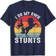 I Do My Own Stunts Horse Funny Horse T-Shirt - T-Shirt | Navy