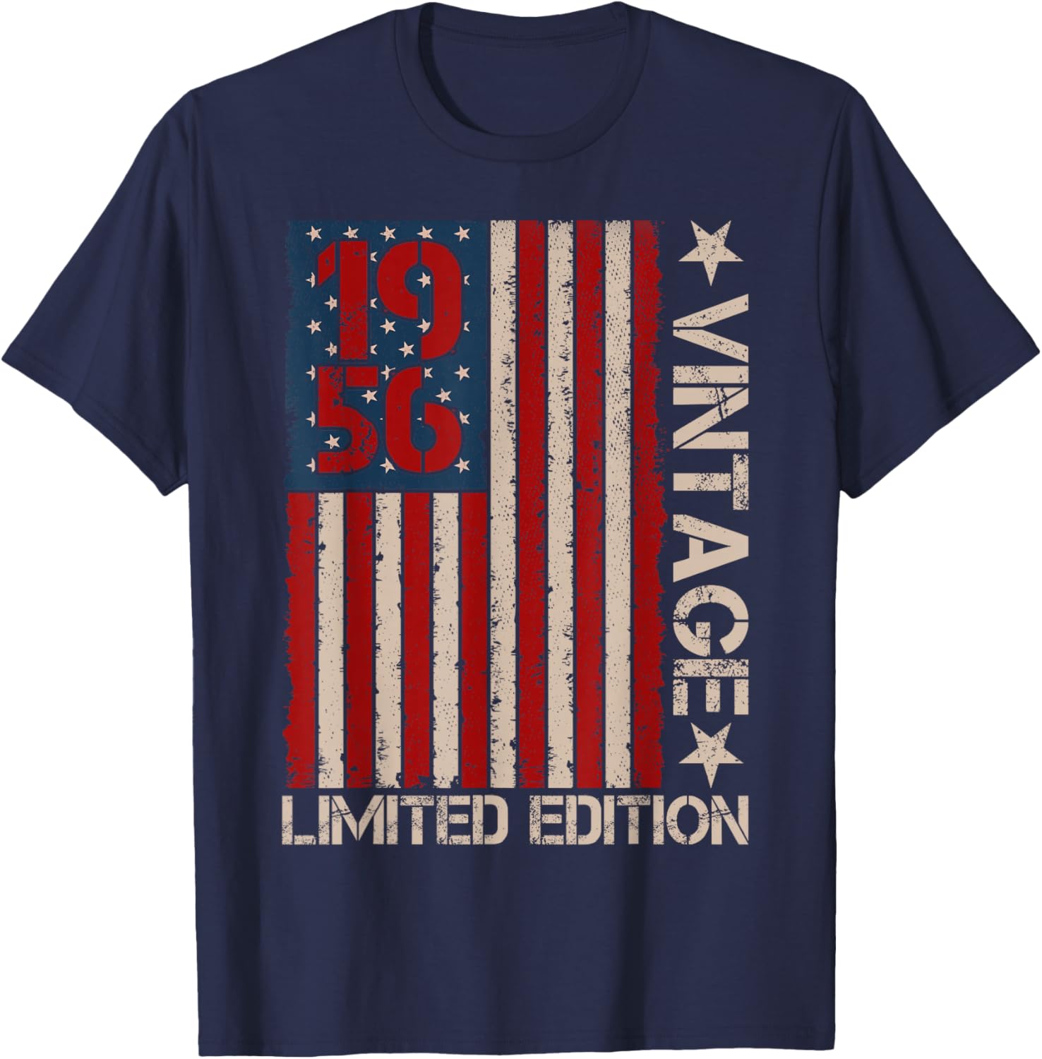 Vintage 1956 Limited Edition 70th Birthday 4th of July Men T-Shirt - T-Shirt | Navy