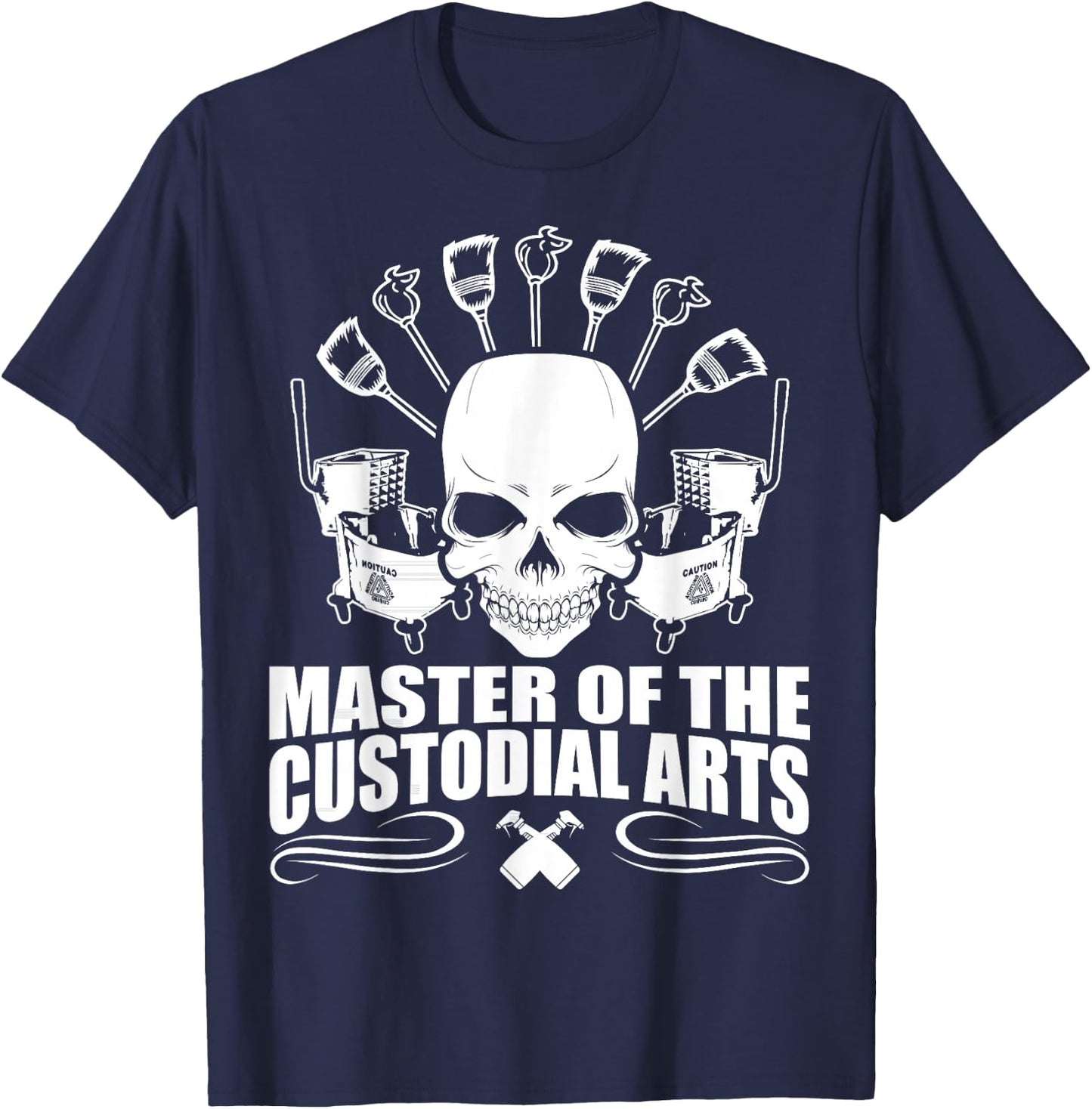Janitors - Masters Of The Custodial Arts T-Shirt - T-Shirt | Navy