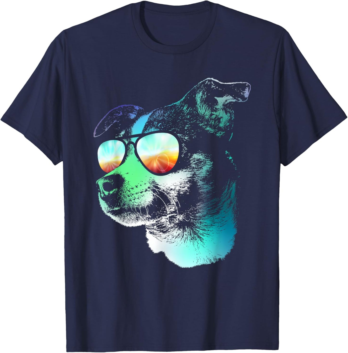 Disco Groovy Rat Terrier Dog Gift T-Shirt - T-Shirt | Navy