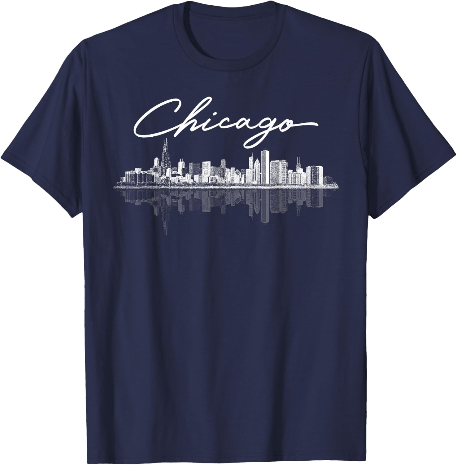 Chicago Skyline Souvenirs Men Girls & Boys T-Shirt - T-Shirt | Navy