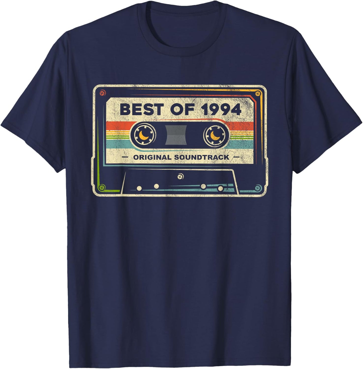 Retro Best of 1994 Mixtape Vintage 30th Birthday Cassette T-Shirt - T-Shirt | Navy