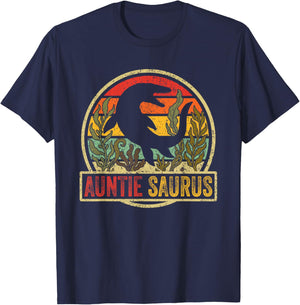 Vintage Retro Auntie Saurus SeaRex Mosasaurus Dinosaur Women T-Shirt - T-Shirt | Navy