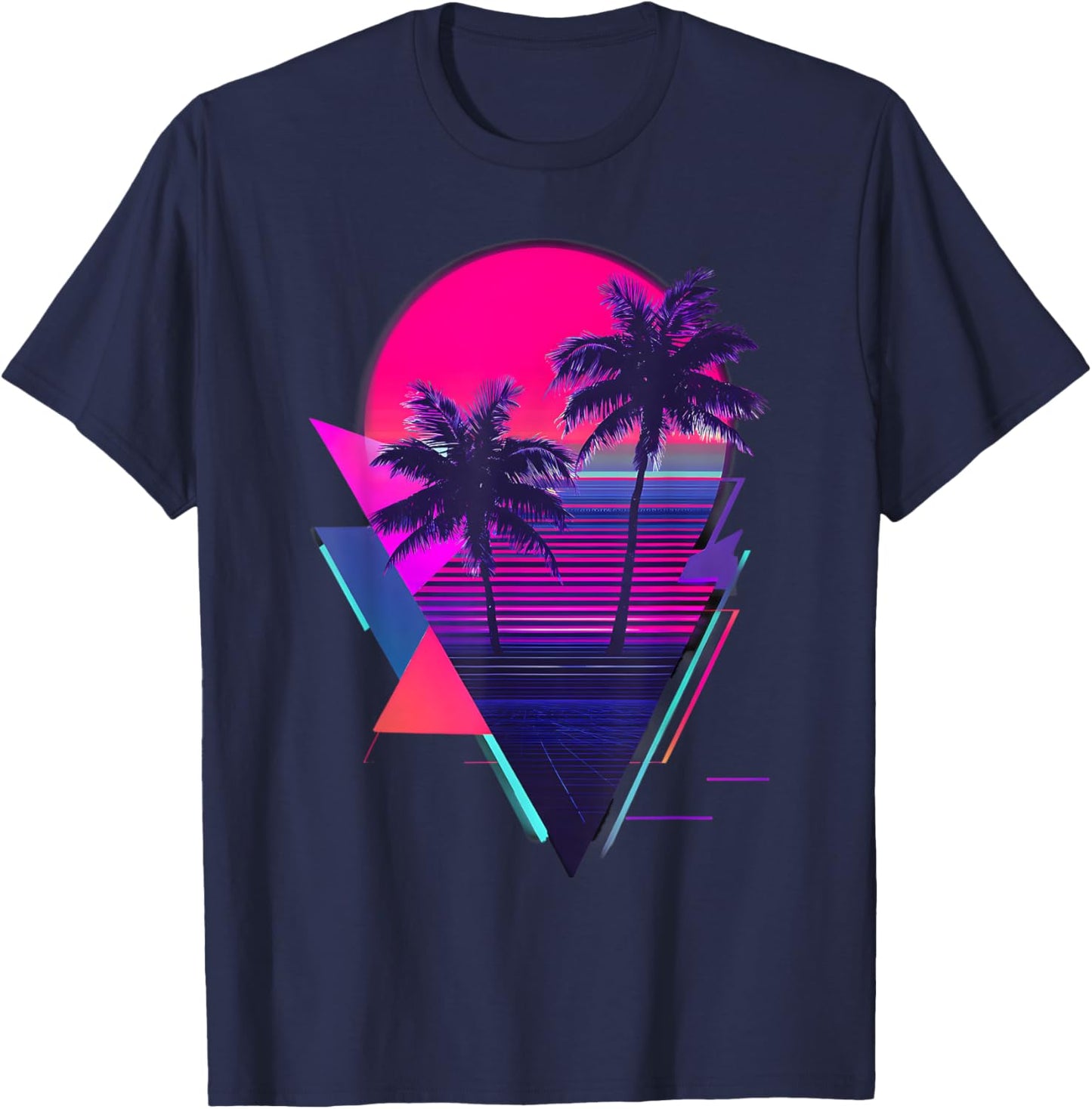 Vaporwave Retro 80s T-Shirt - T-Shirt | Navy