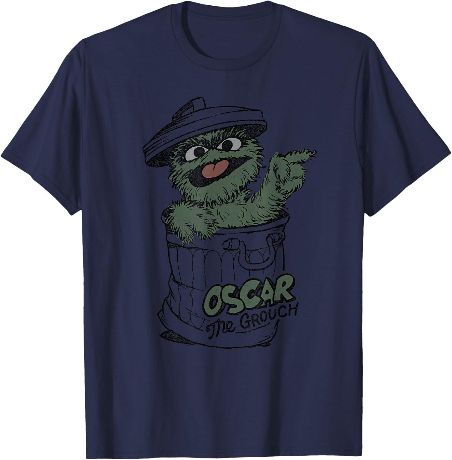 Sesame Street Oscar Early Grouch T-Shirt - T-Shirt | Navy