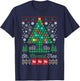 Oh Chemist Tree Merry Christmas Ugly Chemistry T-Shirt - T-Shirt | Navy