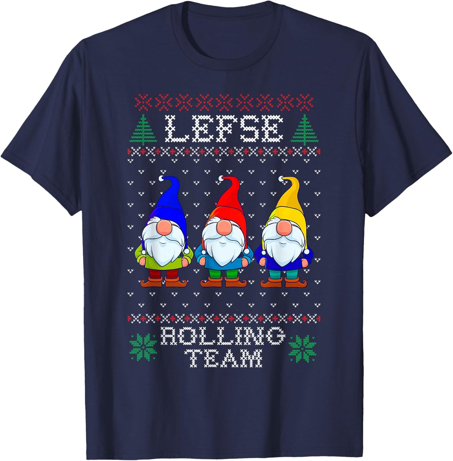 Lefse Rolling Team, Christmas Baking Tomte Gnome Xmas Women T-Shirt - T-Shirt | Navy