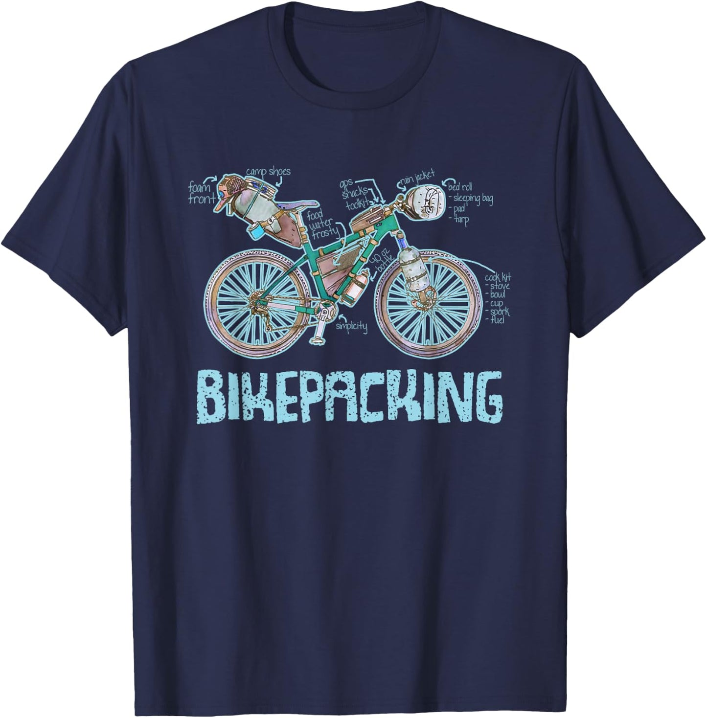 Bikepacking Gear Shirt T-Shirt - T-Shirt | Navy