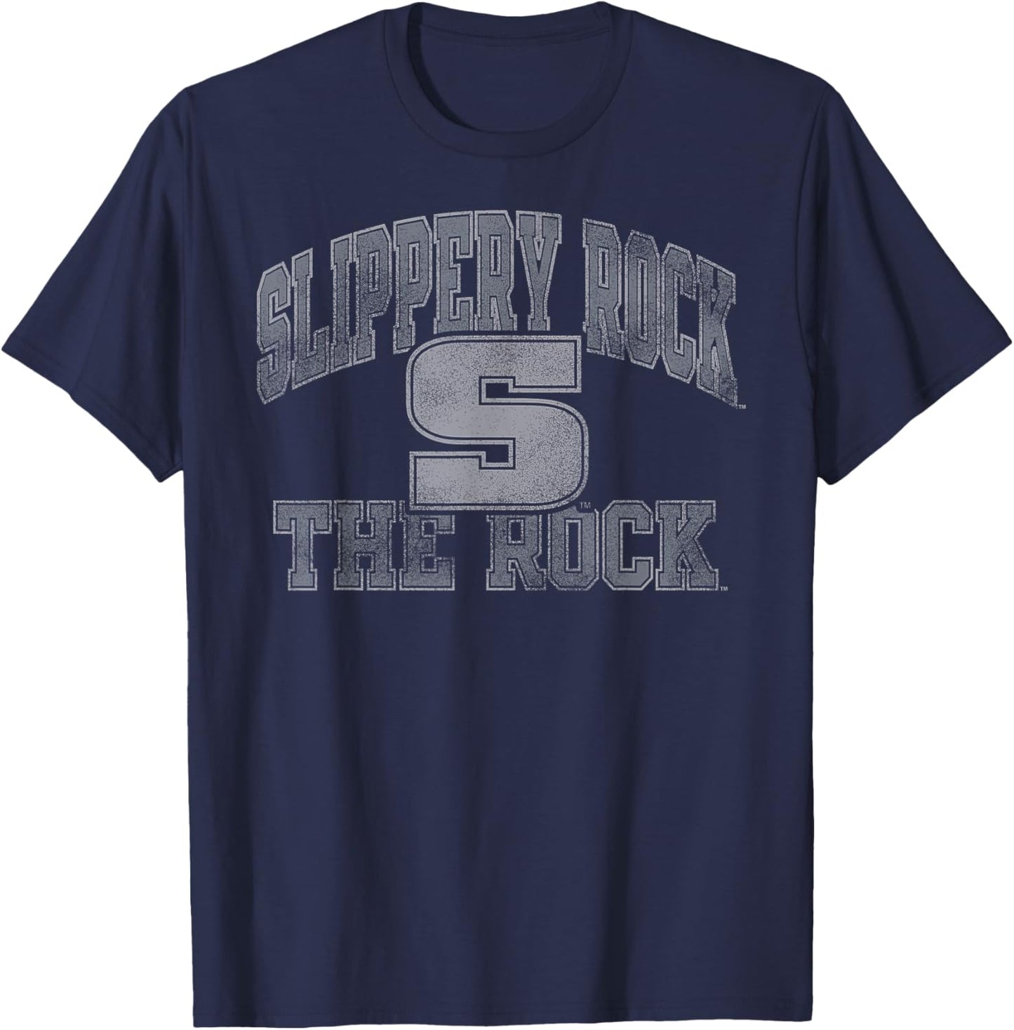 Slippery Rock The Rock Vintage Worn Green T-Shirt - T-Shirt | Navy
