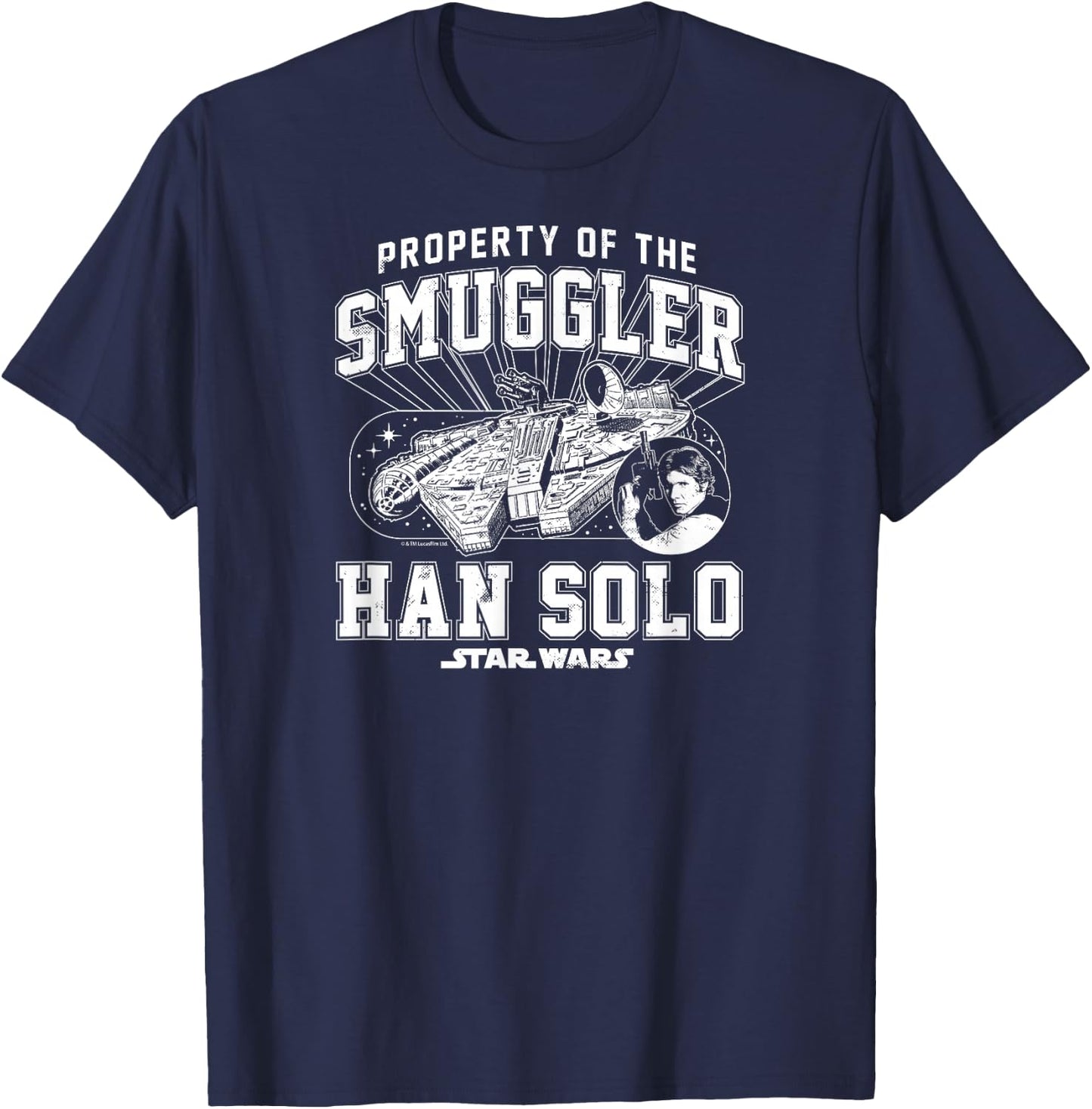 Star Wars - Property Of The Smuggler Han Solo T-Shirt - T-Shirt | Navy