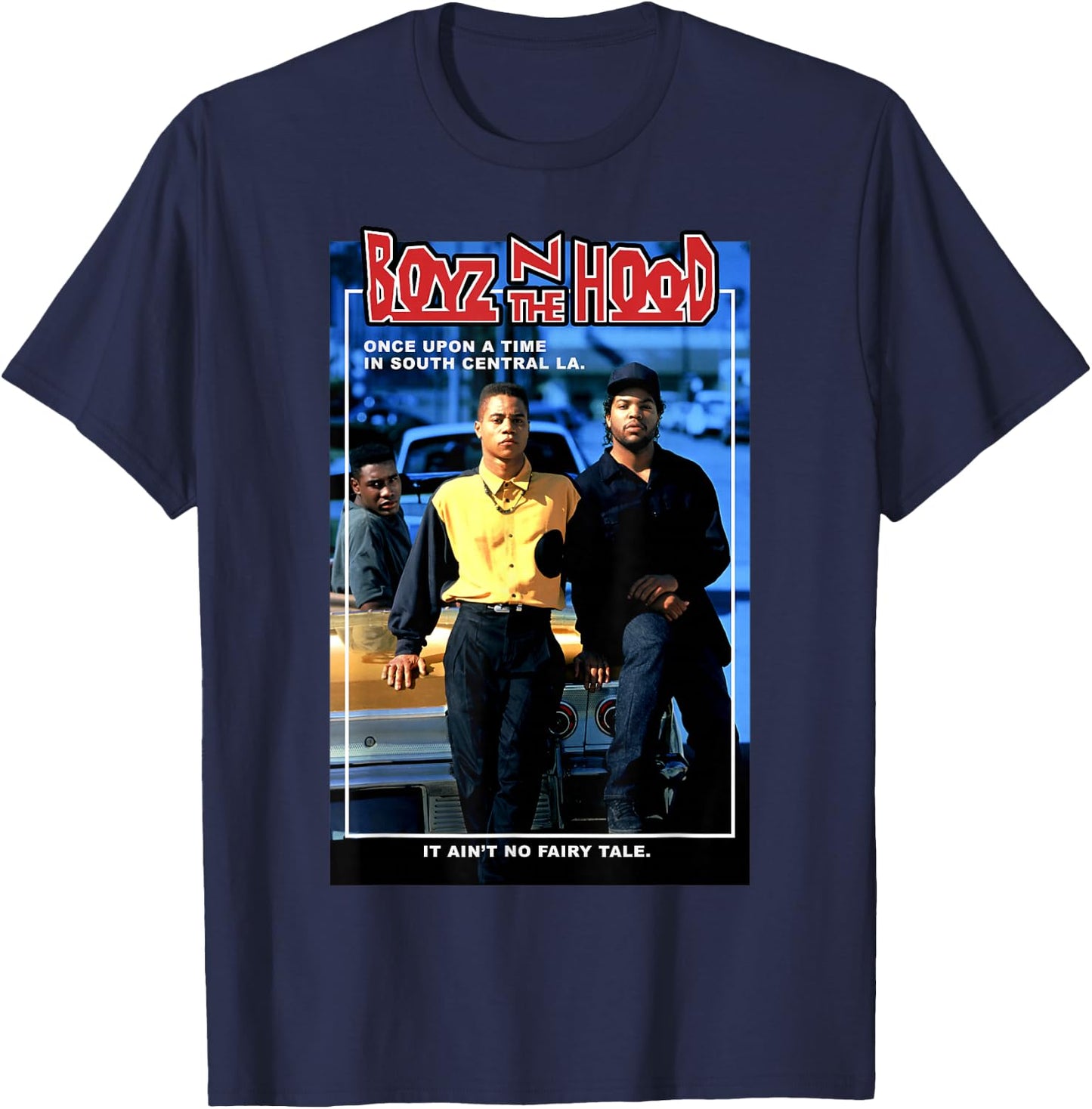 Boyz N The Hood Doughboy and Tre Once Upon A Time Portrait Short Sleeve T-Shirt - T-Shirt | Navy