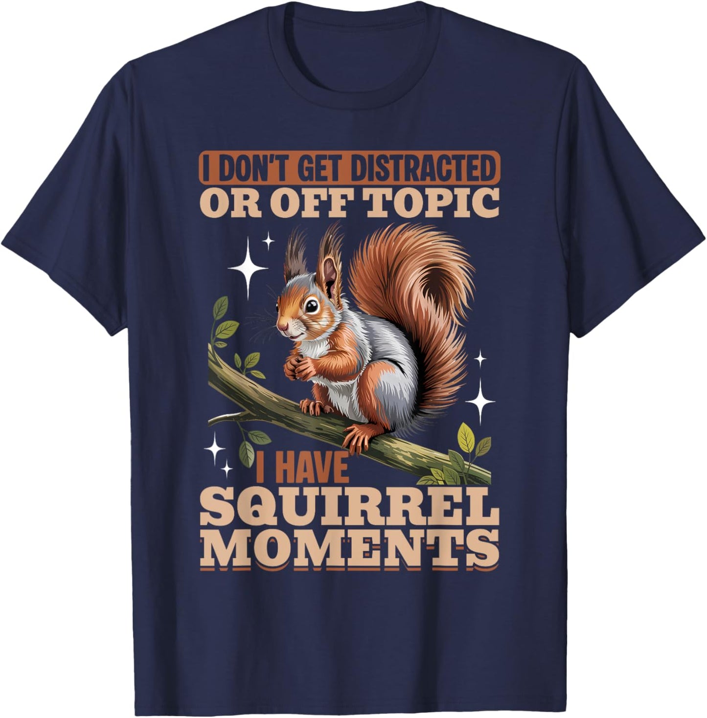 Squirrel Funny Animal T-Shirt - T-Shirt | Navy