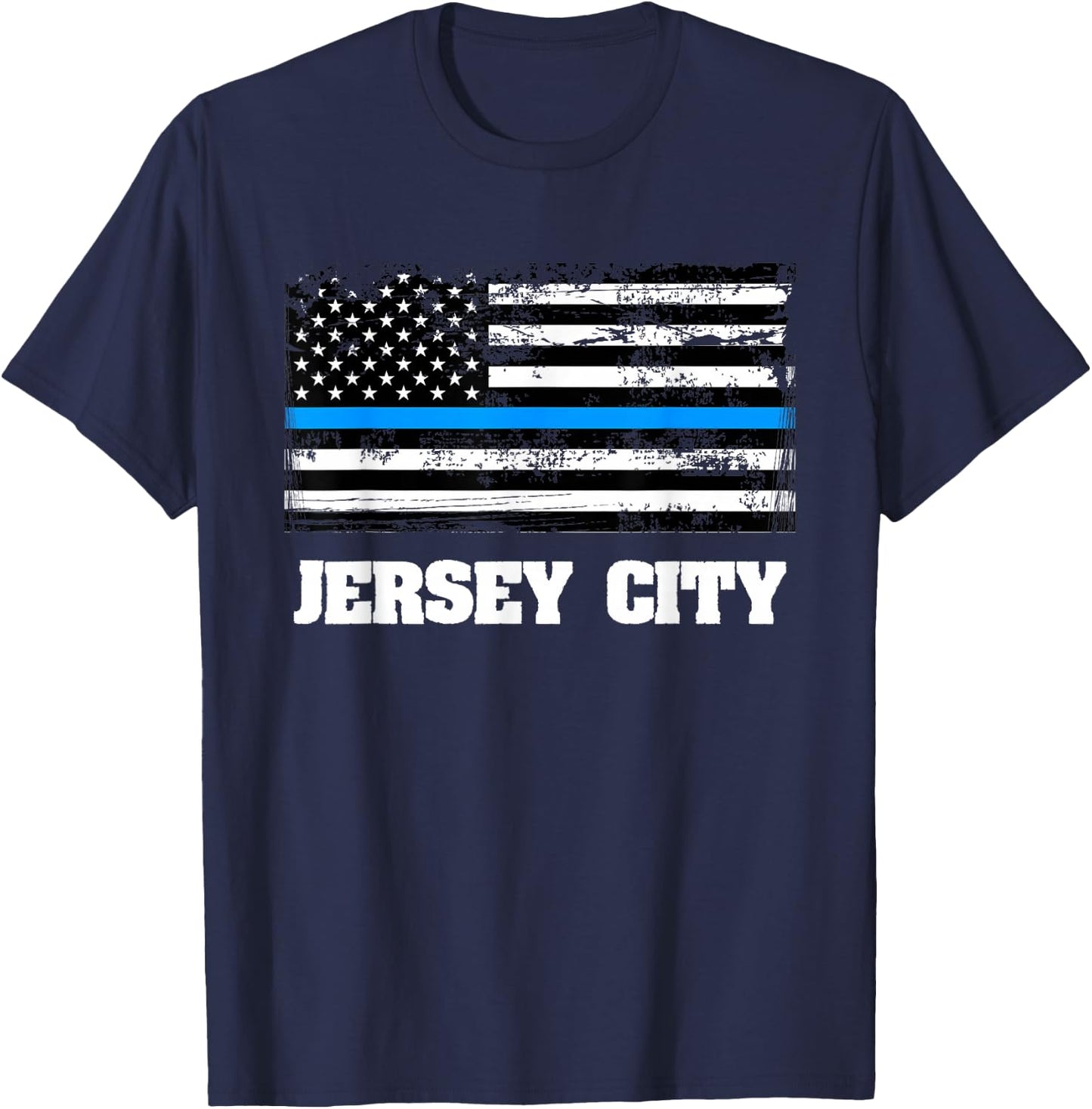 Police of Jersey Flag T-Shirt - T-Shirt | Navy