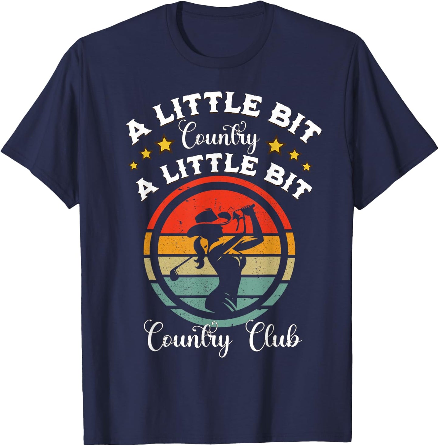 Country Golf Southern Cowgirl Golfing Country Club Golfer T-Shirt - T-Shirt | Navy