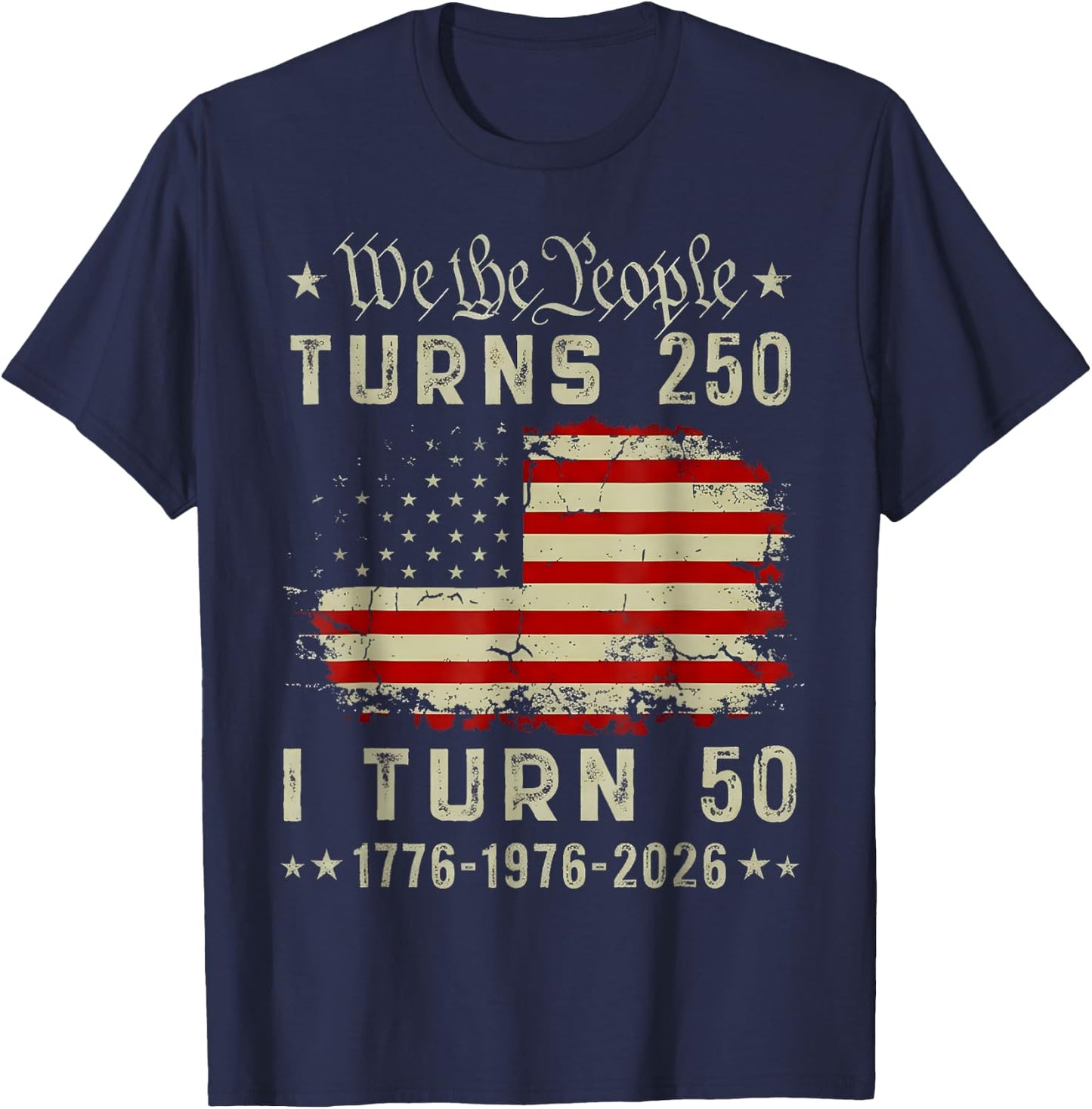 250 Years American 250th Anniversary USA Patriotic 4th July T-Shirt - T-Shirt | Navy