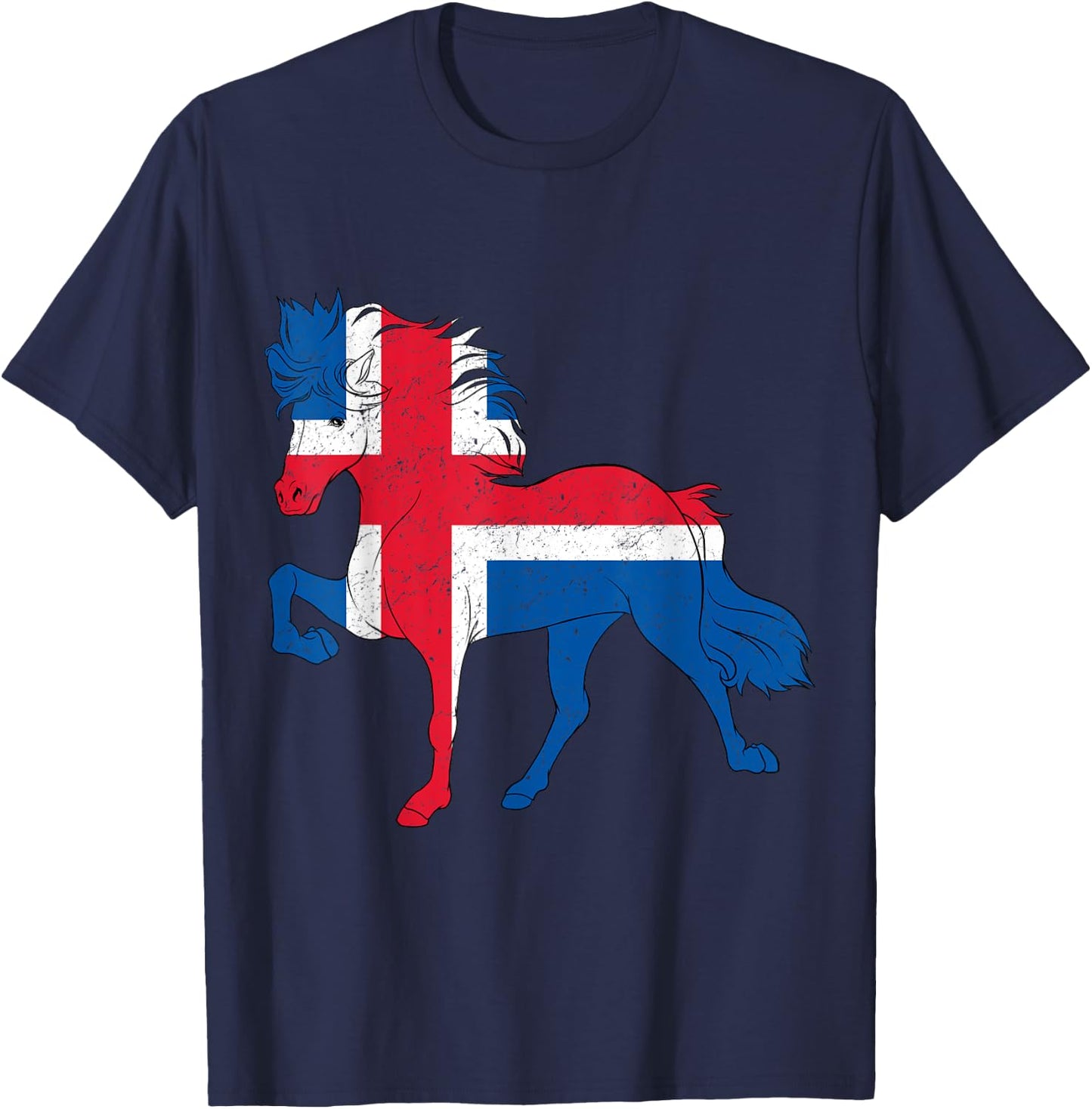 Tolt Heartbeat dressage pony Rider Women Men Icelandic Horse T-Shirt - T-Shirt | Navy