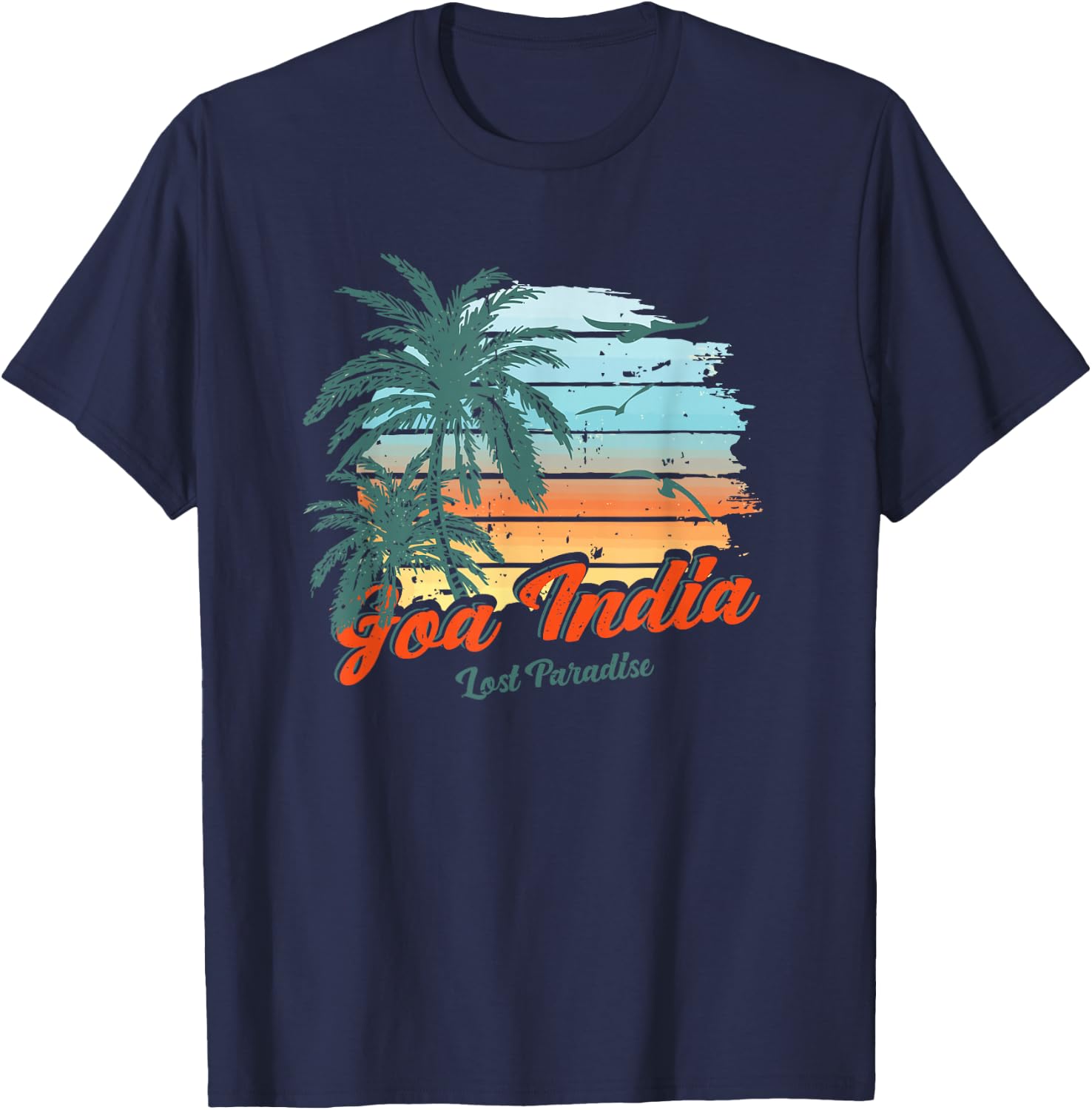 Goa India Beach Shirt Lost Paradise T-Shirt - T-Shirt | Navy