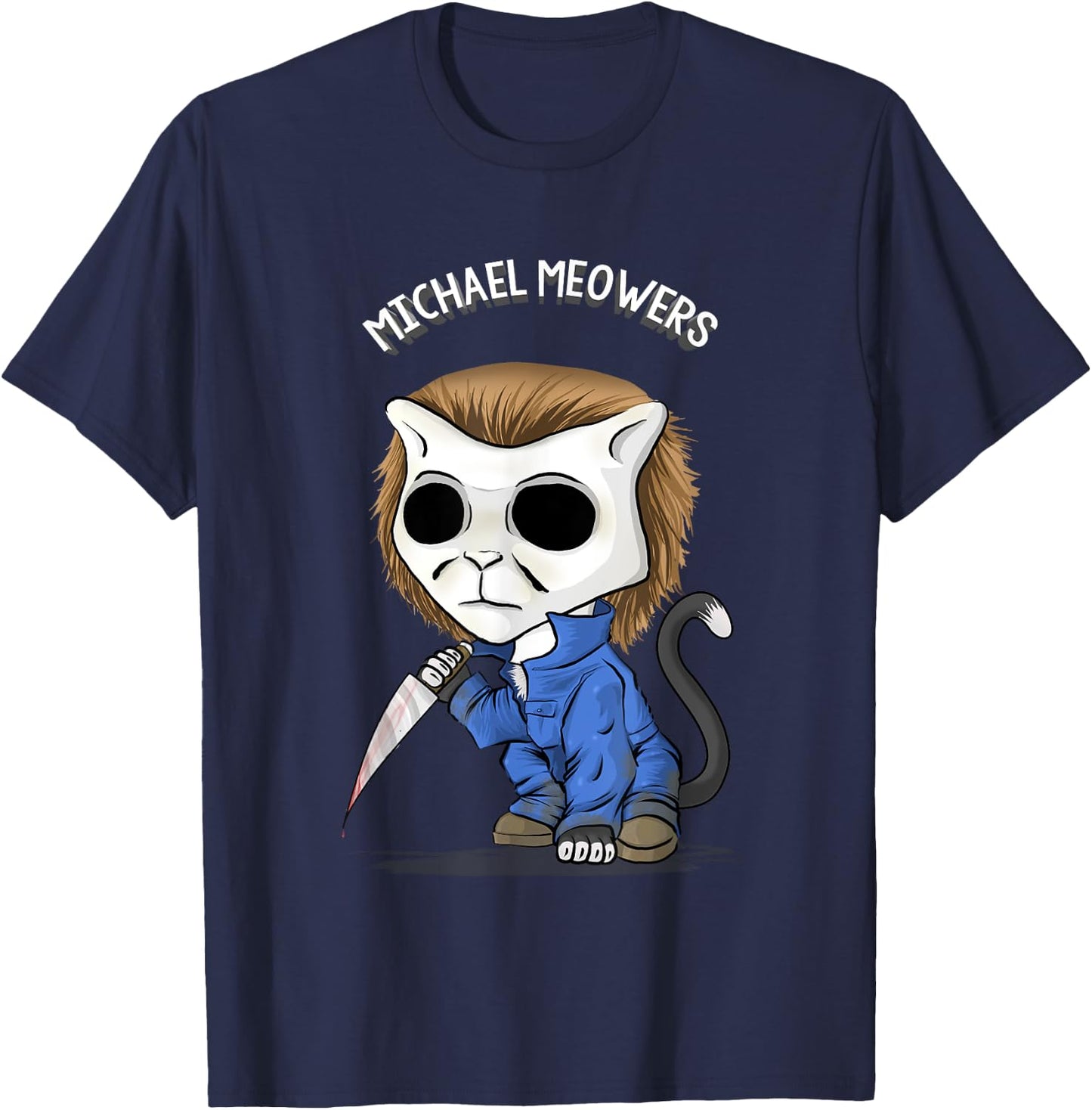 Michael Meowers/Halloween Cat T-Shirt - T-Shirt | Navy