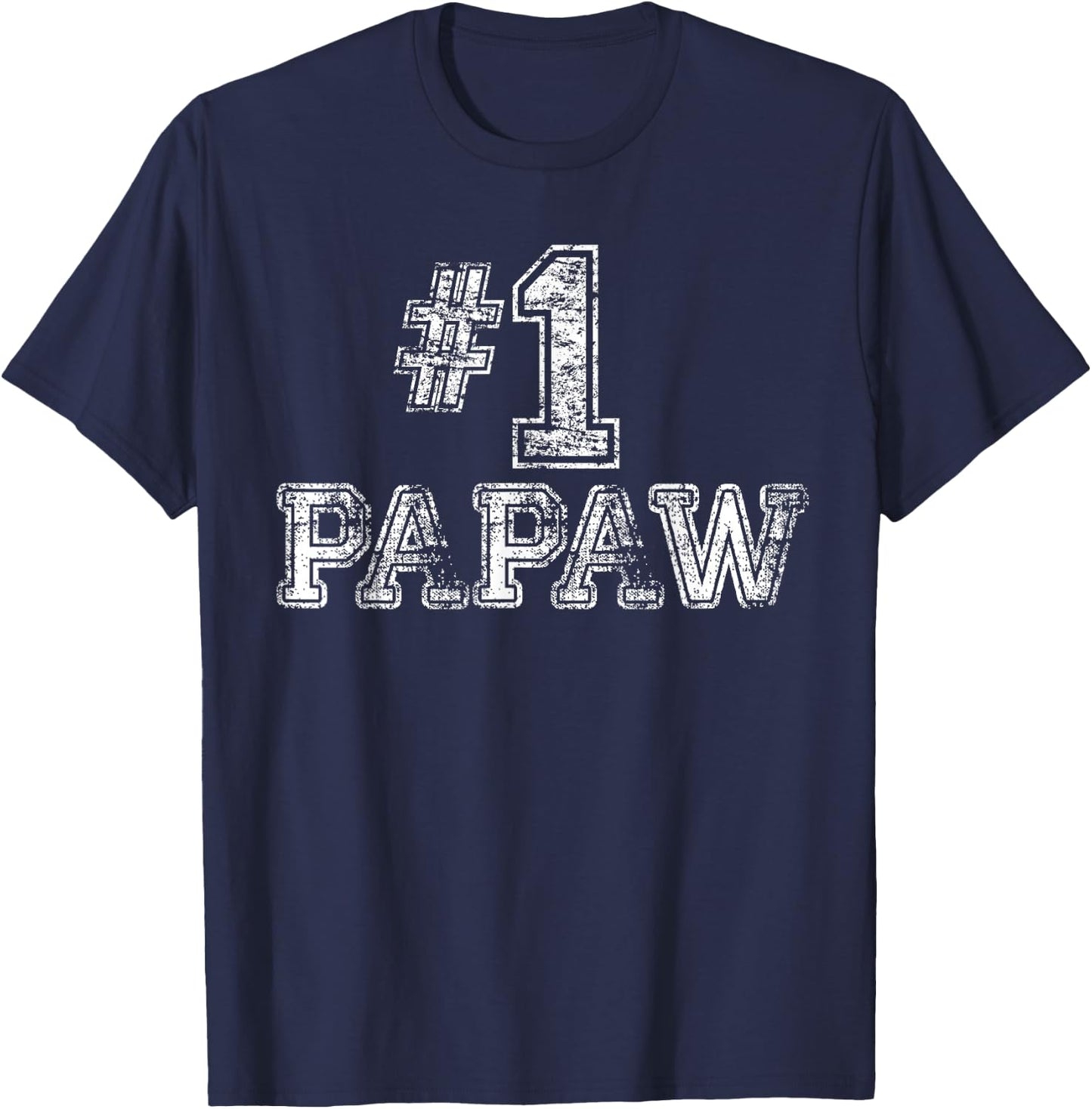 #1 PaPaw T Shirt - Number One Father's Day Gift T-Shirt - T-Shirt | Navy