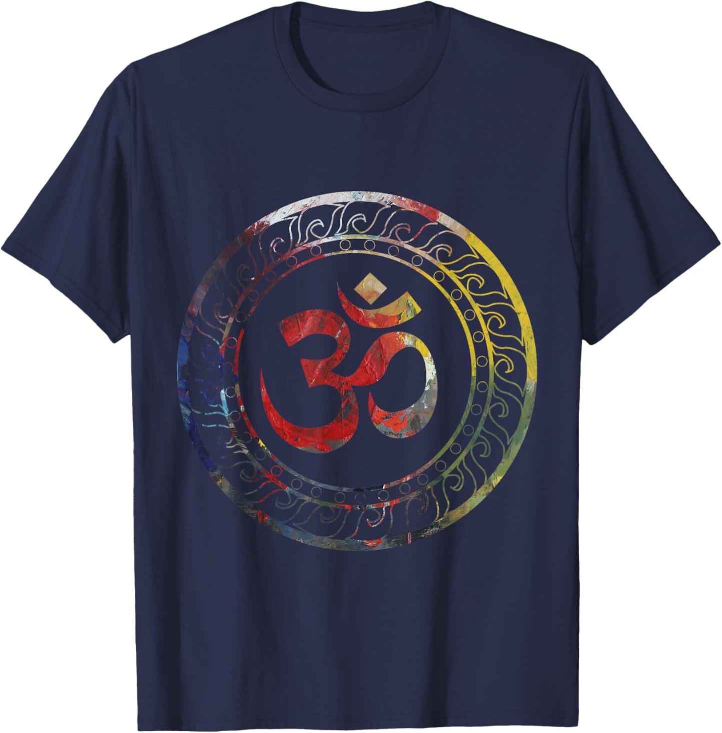 Om Ohm Aum Symbol Spiritual Yoga Gift T-Shirt - T-Shirt | Navy