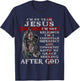 Christian Firefighter I'm on Team Jesus Knight Templar T-Shirt - T-Shirt | Navy