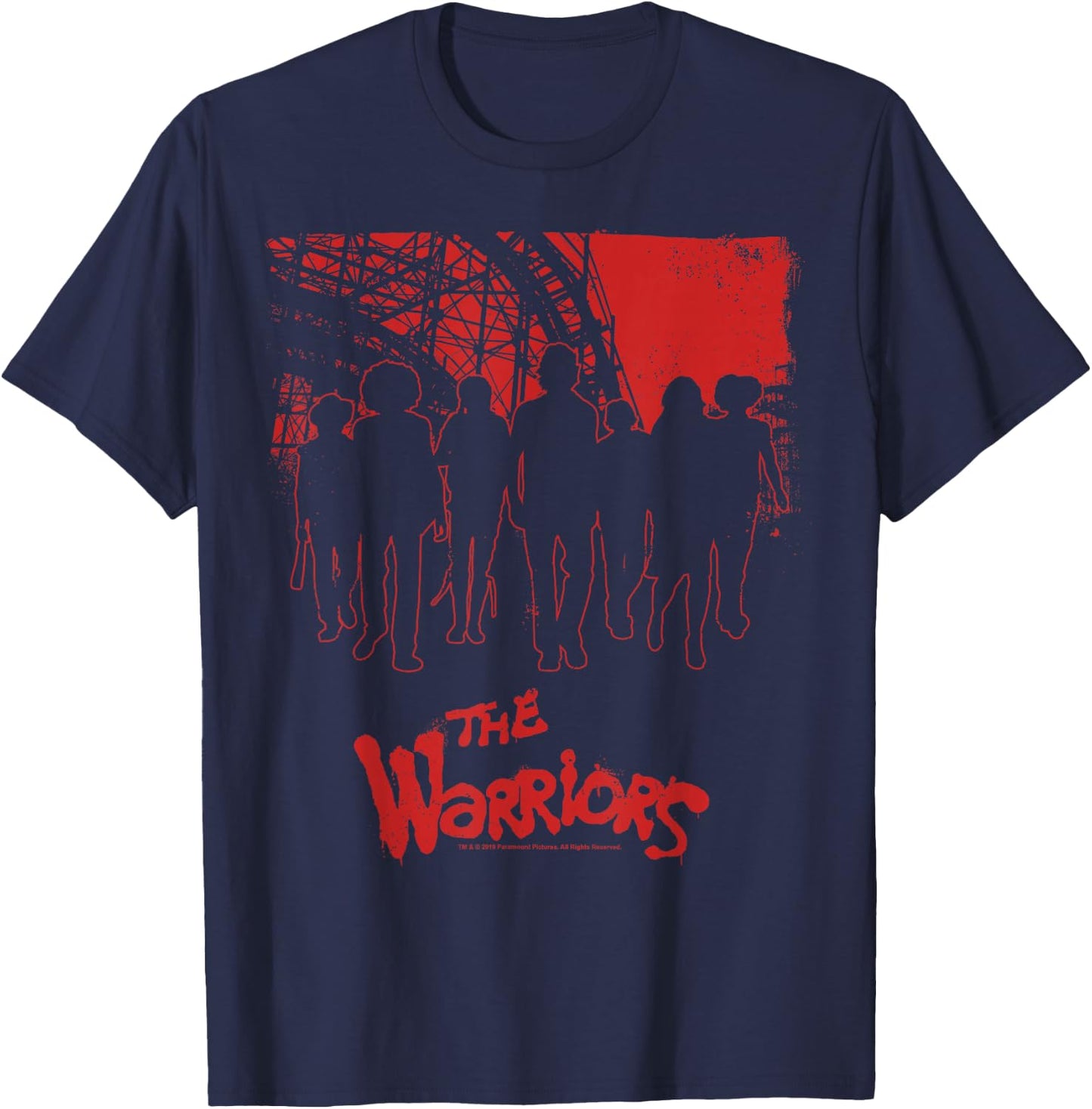 The Warriors Coney Island Group Silhouette T-Shirt - T-Shirt | Navy