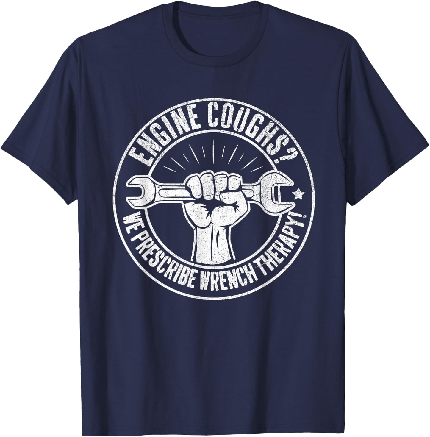 Funny Mechanic Car Builder Auto Repair Garage Wrench T-Shirt - T-Shirt | Navy